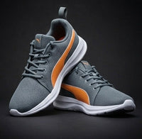 PUMA MEN’S GREY ORANGE LIGHTWEIGHT RUNNING SHOES