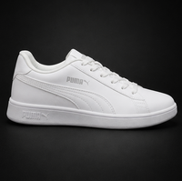 PUMA MEN'S WHITE CASUAL SNEAKERS | LIGHTWEIGHT LACE-UP SHOES