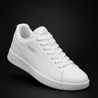 PUMA MEN'S WHITE CASUAL SNEAKERS | LIGHTWEIGHT LACE-UP SHOES