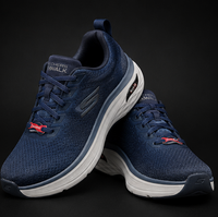 SKECHERS GO WALK ARCH FIT RUNNING SHOES - NAVY BLUE COMFORT SNEAKERS