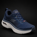 SKECHERS GO WALK ARCH FIT RUNNING SHOES - NAVY BLUE COMFORT SNEAKERS