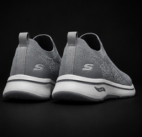 SKECHERS ARCH FIT SLIP-ON WALKING SHOES - LIGHT GREY COMFORT SNEAKERS