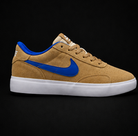 NIKE SB HERITAGE VULC PREMIUM SUEDE SNEAKERS – CAMEL BROWN & ROYAL BLUE