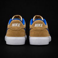 NIKE SB HERITAGE VULC PREMIUM SUEDE SNEAKERS – CAMEL BROWN & ROYAL BLUE