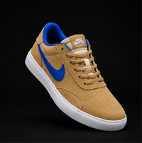 NIKE SB HERITAGE VULC PREMIUM SUEDE SNEAKERS – CAMEL BROWN & ROYAL BLUE