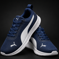 PUMA MEN'S NAVY BLUE LIGHTWEIGHT RUNNING &  CASUAL SPORTS SHOES