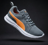 PUMA MEN’S GREY ORANGE LIGHTWEIGHT RUNNING SHOES