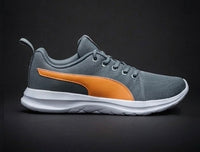 PUMA MEN’S GREY ORANGE LIGHTWEIGHT RUNNING SHOES
