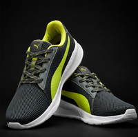 PUMA MEN'S BLACK & NEON GREEN RUNNING SHOES | LIGHTWEIGHT SPORTS SNEAKERS