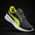 PUMA MEN'S BLACK & NEON GREEN RUNNING SHOES | LIGHTWEIGHT SPORTS SNEAKERS