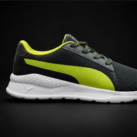 PUMA MEN'S BLACK & NEON GREEN RUNNING SHOES | LIGHTWEIGHT SPORTS SNEAKERS