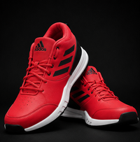 ADIDAS MEN'S RED SPORTS RUNNING SHOES | LIGHTWEIGHT TRAINING SNEAKERS